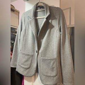 New just washed Women's Gray Knitwear Blazer Jacket